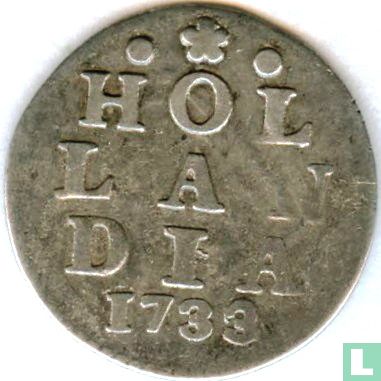 Holland 2 stuiver 1733 (zilver) - Afbeelding 1