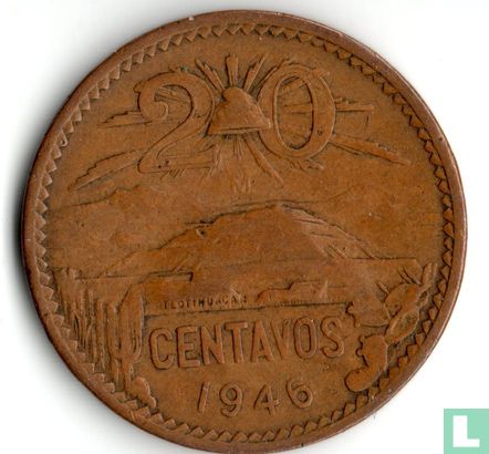 Mexique 20 centavos 1946 - Image 1