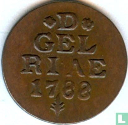 Gelderland 1 duit 1788 (type 1) - Image 1
