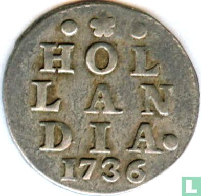 Holland 2 stuiver 1736 - Afbeelding 1