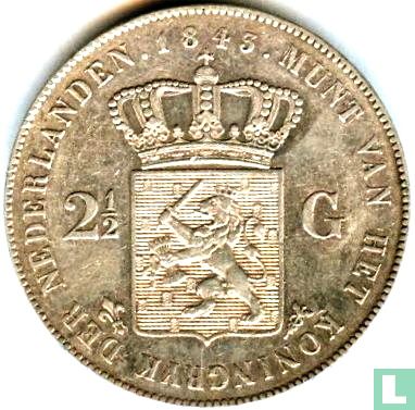 Nederland 2½ gulden 1843 - Afbeelding 1