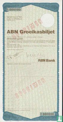 ABN, Groeikasbiljet 1.000,= Gulden, Specimen