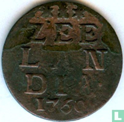 Zealand 1 duit 1760 - Image 1
