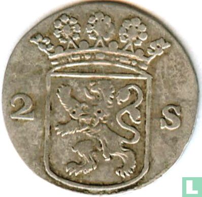 Holland 2 stuiver 1751 (zilver) - Afbeelding 2