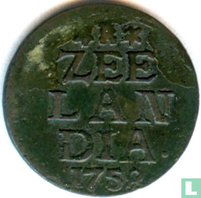Zeeland 1 duit 1758 (cuivre) - Image 1