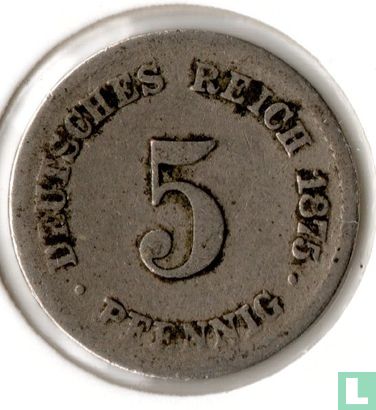 German Empire 5 pfennig 1875 (C) - Image 1
