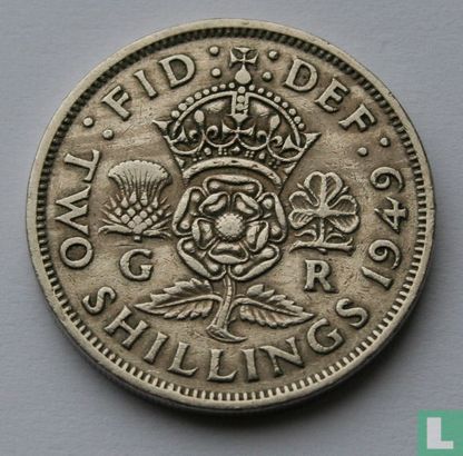 United Kingdom 2 shillings 1949 - Image 1