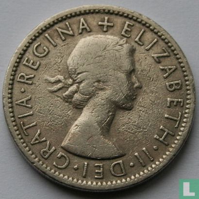 Royaume-Uni 2 shillings 1956 - Image 2