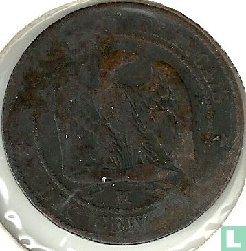 France 10 centimes 1856 (MA) - Image 2