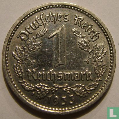 German Empire 1 reichsmark 1933 (D) - Image 1