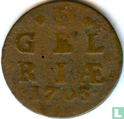 Gelderland 1 duit 1703 (koper) - Afbeelding 1