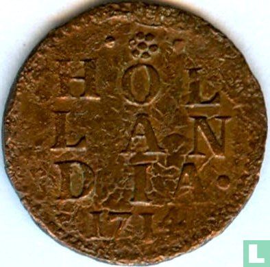 Holland 1 Duit 1714 - Bild 1