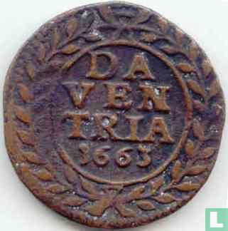Deventer 1 duit 1663 (cuivre) - Image 1
