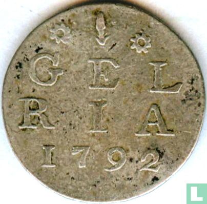 Gelderland 2 stuiver 1792 - Afbeelding 1