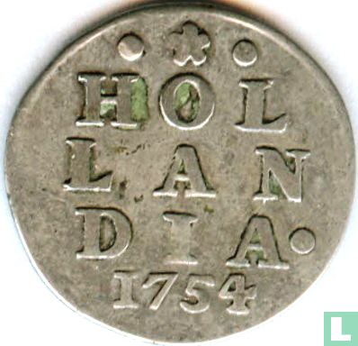 Holland 2 stuiver 1754 - Afbeelding 1