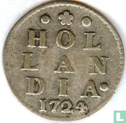 Holland 2 stuiver 1724 (zilver) - Afbeelding 1