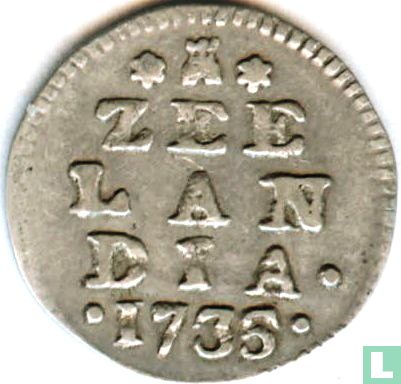 Zeeland 2 stuiver 1735 - Afbeelding 1