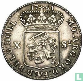 Holland 10 stuivers 1761 - Afbeelding 1