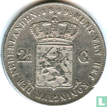 Netherlands 2½ gulden 1849 (type 1) - Image 1