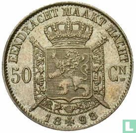 België 50 centimes 1898 (NLD) - Afbeelding 3