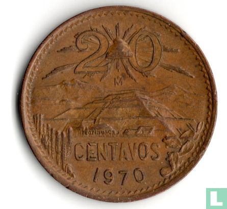 Mexiko 20 Centavo 1970 - Bild 1