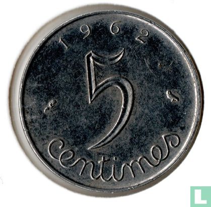 France 5 centimes 1962 - Image 1
