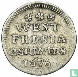West Friesland 2 stuyvers 1676 - Image 1