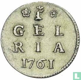 Gelderland 1 stuiver 1761 (zilver) "Bezemstuiver" - Afbeelding 1