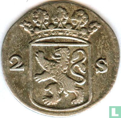 Holland 2 stuiver 1755 (zilver) - Afbeelding 2