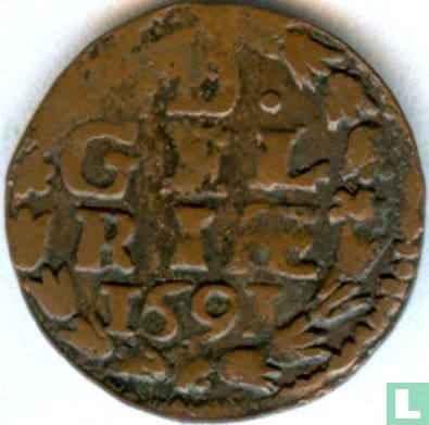 Gelderland 1 duit 1691 (copper) - Image 1