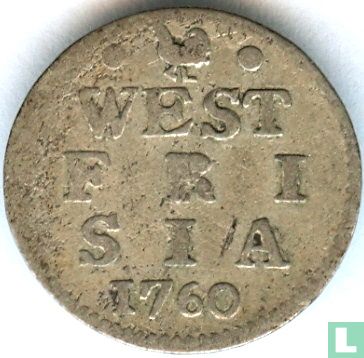 Frise occidentale 1 stuiver 1760 (argent) - Image 1