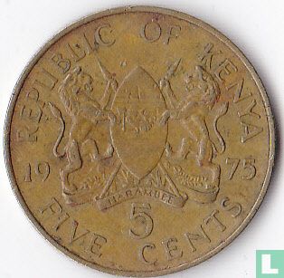 Kenia 5 cents 1975 - Afbeelding 1