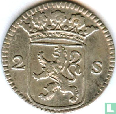 Holland 2 stuiver 1723 (zilver) - Afbeelding 2