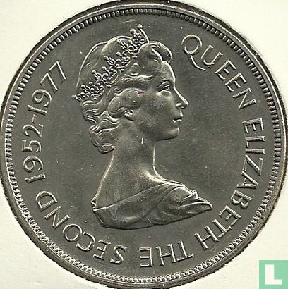 Guernsey 25 pence 1977 "25th anniversary Accession of Queen Elizabeth II" - Afbeelding 1