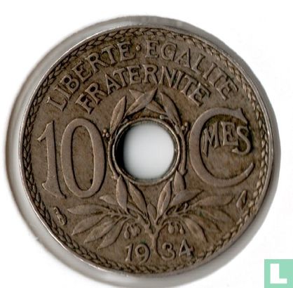 Frankrijk 10 centimes 1934 - Afbeelding 1