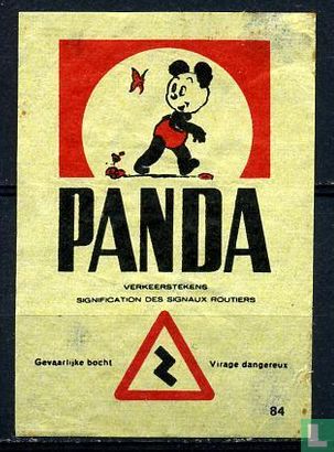 Panda 84 Verkeerstekens Gevaarlijke bocht