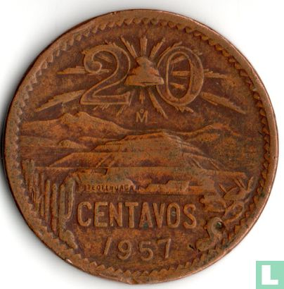 Mexiko 20 Centavo 1957 - Bild 1
