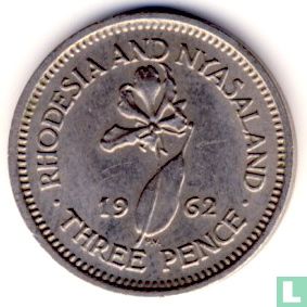 Rhodésie et Nyassaland 3 pence 1962 - Image 1