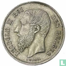 Belgique 50 centimes 1866 - Image 2