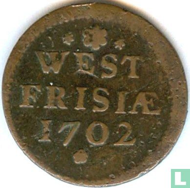Frise occidentale 1 duit 1702 - Image 1