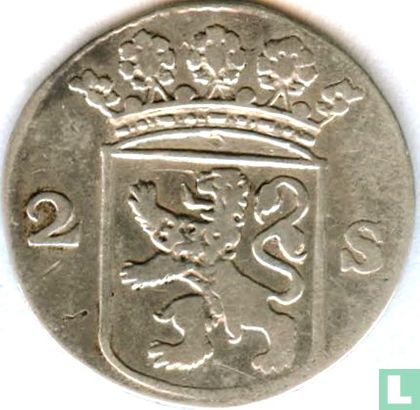 Holland 2 stuiver 1757 (zilver) - Afbeelding 2