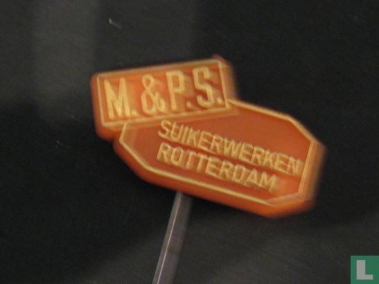 M. & P.S. Suikerwerken Rotterdam pyellow on orange]