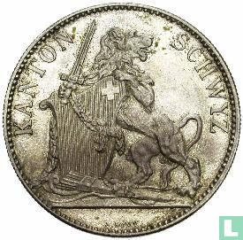Suisse 5 francs 1867 "Schwyz" - Image 2