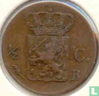 Niederlande ½ Cent 1823 (B - Wenderprägung) - Bild 2