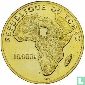 Chad 10000 francs 1970 (PROOF) "10th anniversary of Independence - Charles de Gaulle" - Image 2