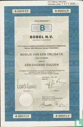 Bobel N.V., Bewijs van een obligatie aan toonder, 1.000 Gulden