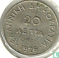 Greece 20 lepta 1926 - Image 1