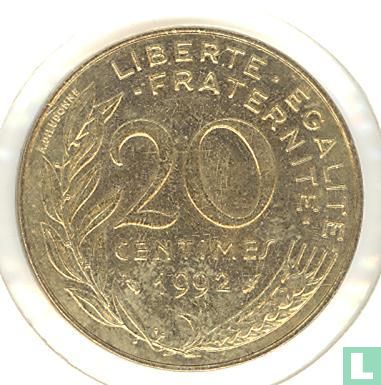 Frankrijk 20 centimes 1992 (muntslag) - Afbeelding 1
