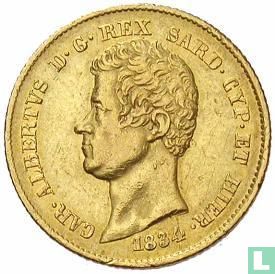 Sardinië 20 lire 1834 (anker) - Afbeelding 1