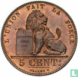 België 5 centimes 1847 - Afbeelding 2